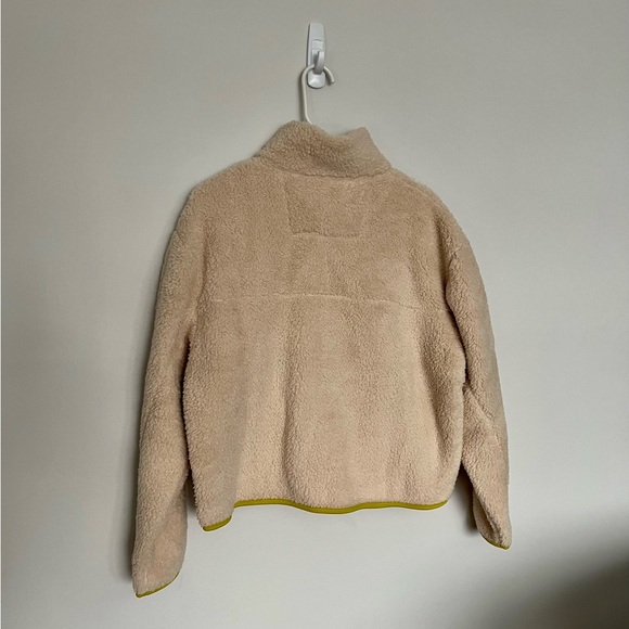 Girlfriend Collective Cream Recycled Half-Zip Fleece Size Large - Picture 3 of 4